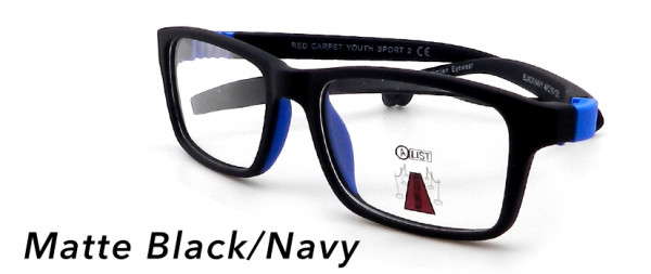 Smilen Eyewear Youth Sport 2 Eyeglasses, Black/Navy