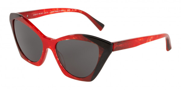 Alain Mikli A05056 AMBRETTE Sunglasses, 002/S4 AMBRETTE ROUGE NOIR MIKLI/NOIR (RED)