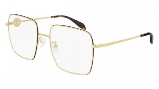 Alexander McQueen AM0227O Eyeglasses, 002 - GOLD