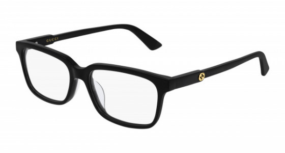 Gucci GG0557OJ Eyeglasses, 001 - BLACK with TRANSPARENT lenses
