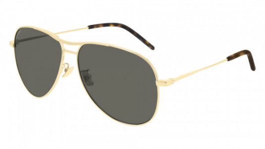 Saint Laurent CLASSIC 11 BLONDIE Sunglasses, 003 - GOLD with HAVANA temples and GREY lenses