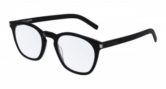 Saint Laurent SL 30 SLIM Eyeglasses, 001 - BLACK with TRANSPARENT lenses