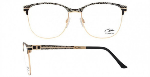 Cazal CAZAL 1242 Eyeglasses, 003 BLACK-GOLD
