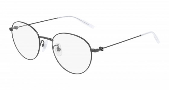 Montblanc MB0085OK Eyeglasses, 001 - GUNMETAL with TRANSPARENT lenses