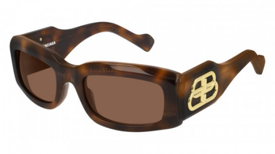 Balenciaga BB0071S Sunglasses, 002 - HAVANA with BROWN lenses