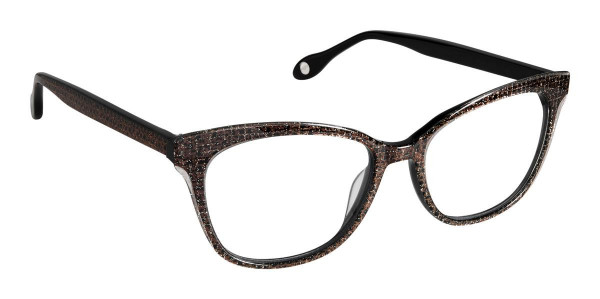 Fysh UK FYSH 3646 Eyeglasses, (S400) BLACK PURPLE CRYSTAL