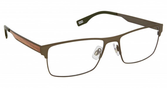 Evatik EVATIK 9197 Eyeglasses, (M116) KHAKI WOOD