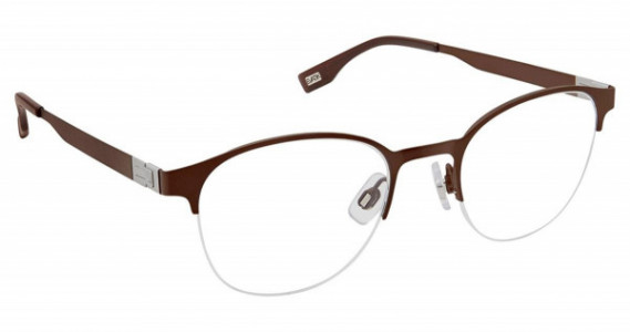 Evatik EVATIK 9192 Eyeglasses, (M102) BROWN SILVER