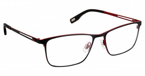 Evatik EVATIK 9185 Eyeglasses, (M100) BLACK RED