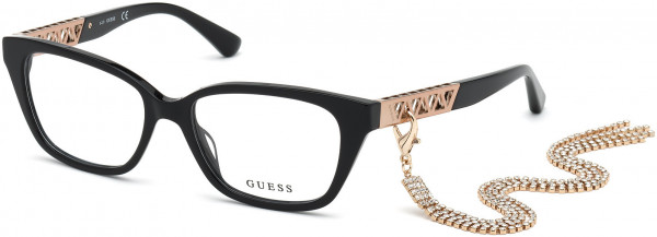 Guess GU2784 Eyeglasses, 001 - Shiny Black