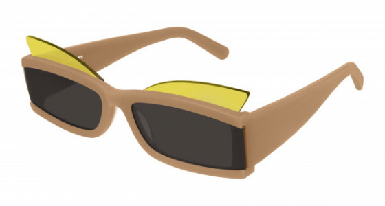 Courrèges CL1905 Sunglasses, 003 - YELLOW with BROWN lenses