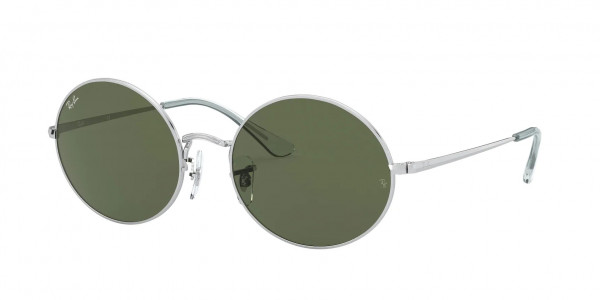 Ray-Ban RB1970 OVAL Sunglasses, 914931 OVAL SILVER G-15 GREEN (SILVER)