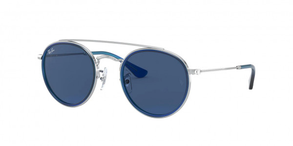 Ray-Ban Junior RJ9647S Sunglasses, 212/80 BLUE ON SILVER DARK BLUE (BLUE)