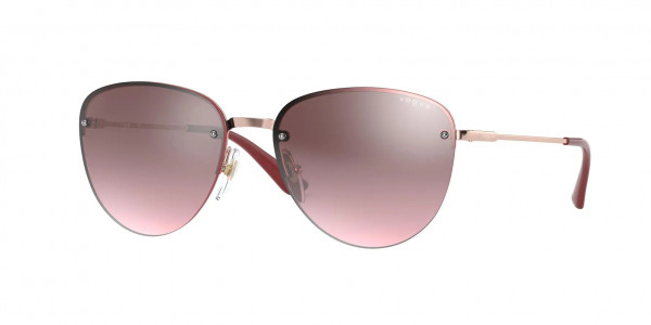 Vogue VO4156S Sunglasses, 50757A ROSE GOLD PINK MIRROR SILVER G (GOLD)