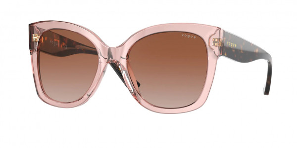 Vogue VO5338S Sunglasses, 282813 PINK TRANSPARENT BROWN GRADIEN (PINK)
