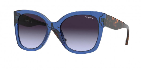 Vogue VO5338S Sunglasses, 28304Q TRANSPARENT BLUE VIOLET GRADIE (BLUE)
