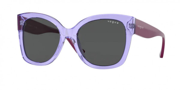 Vogue VO5338S Sunglasses, 295087 TRANSPARENT LILAC DARK GREY (VIOLET)