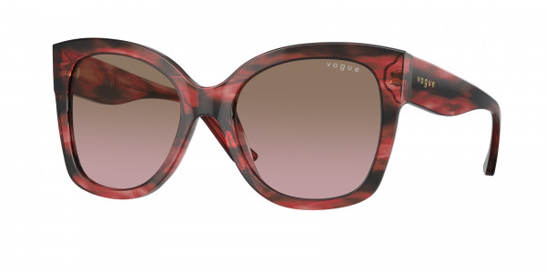 Vogue VO5338S Sunglasses, 308914 RED HAVANA PINK GRADIENT BROWN (RED)