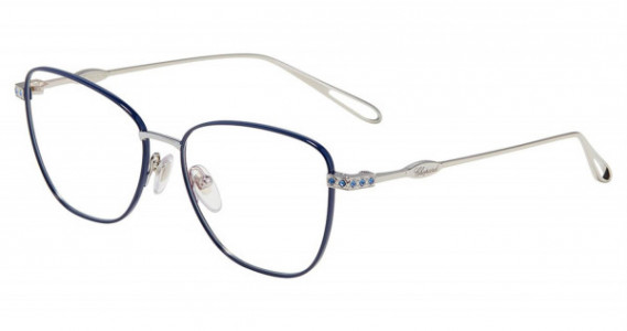 Chopard VCHD52S Eyeglasses, Silver Blue 0E70