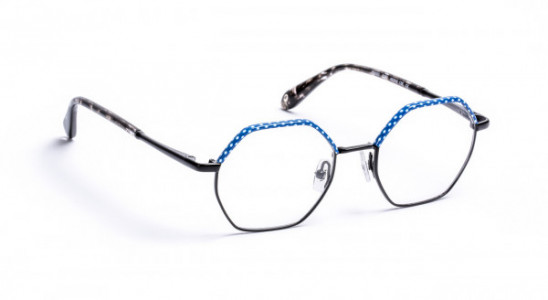 J.F. Rey PM066 Eyeglasses, BLACK/SPOT BLUE WHITE (0120)