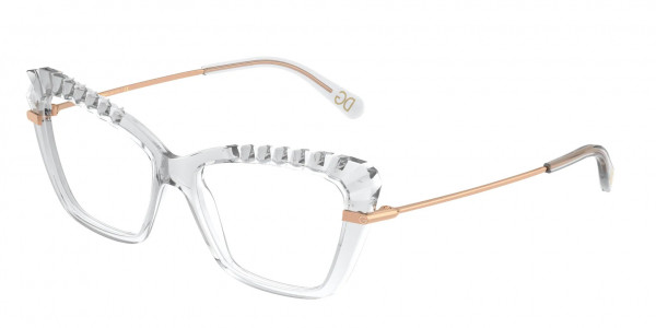 Dolce & Gabbana DG5050 Eyeglasses, 3133 CRYSTAL (CLEAR)