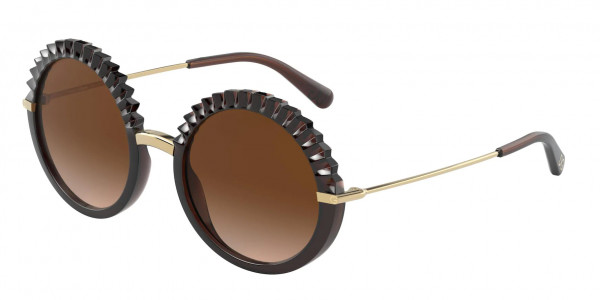 Dolce & Gabbana DG6130 Sunglasses, 315913 TRANSPARENT BROWN (BROWN)