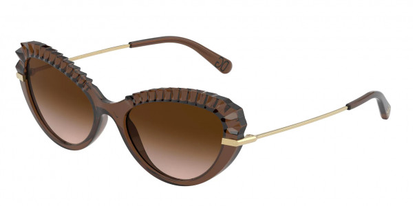 Dolce & Gabbana DG6133 Sunglasses, 315913 TRANSPARENT BROWN (BROWN)