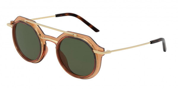 Dolce & Gabbana DG6136 Sunglasses, 324371 TRANSPARENT AMBER (ORANGE)