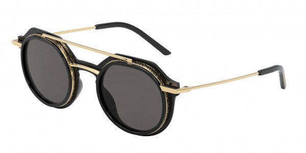 Dolce & Gabbana DG6136 Sunglasses, 501/87 BLACK (BLACK)