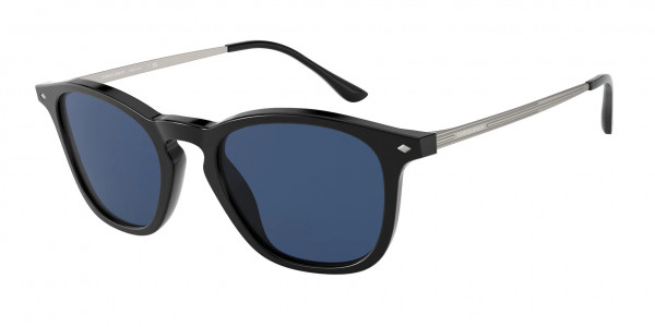 Giorgio Armani AR8128 Sunglasses, 500180 NERO DARK BLUE (BLACK)