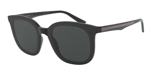 Giorgio Armani AR8136 Sunglasses, 500187 BLACK GREY (BLACK)