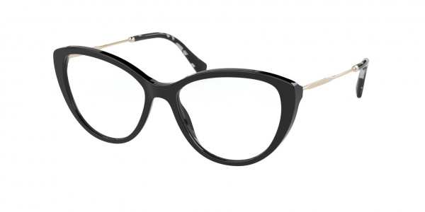 Miu Miu MU 02SV CORE COLLECTION Eyeglasses, 1AB1O1 BLACK (BLACK)