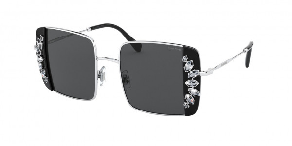 Miu Miu MU 56VS CORE COLLECTION Sunglasses, 01E5S0 CORE COLLECTION SILVER/BLACK D (SILVER)