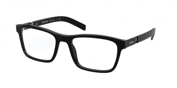 Prada PR 16XVF Eyeglasses, 1AB1O1 BLACK (BLACK)