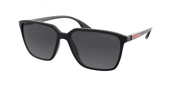 Prada Linea Rossa PS 06VSF Sunglasses, 1BO5Z1 BLACK DEMISHINY POLAR GREY (BLACK)