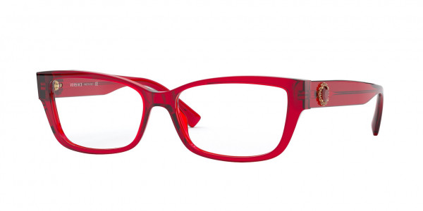 Versace VE3284B Eyeglasses, 5280 TRANSPARENT RED (RED)