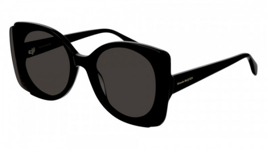 Alexander McQueen AM0250S Sunglasses, 001 - BLACK with GREY lenses