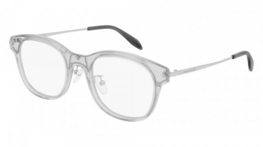 Alexander McQueen AM0266O Eyeglasses, 002 - SILVER