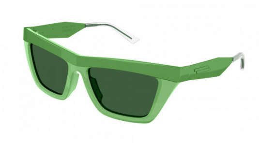 Bottega Veneta BV1056S Sunglasses, 006 - GREEN with GREEN lenses