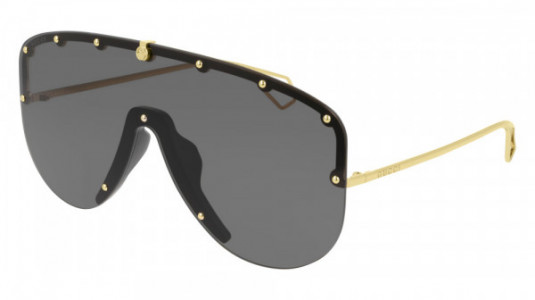 Gucci GG0667S Sunglasses, 001 - GOLD with GREY lenses