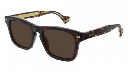 Gucci GG0735S Sunglasses, 003 - HAVANA with BROWN lenses