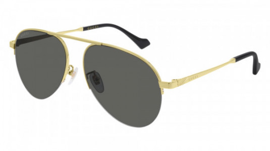 Gucci GG0742S Sunglasses, 005 - GOLD with GREY lenses