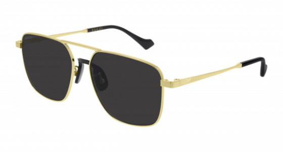 Gucci GG0743S Sunglasses, 001 - GOLD with GREY lenses
