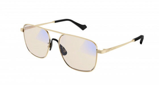 Gucci GG0743S Sunglasses, 006 - GOLD with YELLOW lenses