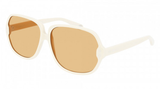 Gucci GG0778S Sunglasses, 007 - IVORY with YELLOW lenses