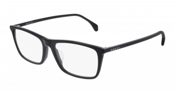 Gucci GG0758OA Eyeglasses, 001 - BLACK with TRANSPARENT lenses