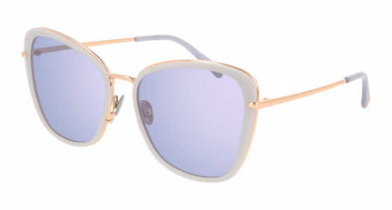 Pomellato PM0082S Sunglasses, 002 - GREY with GOLD temples and VIOLET lenses