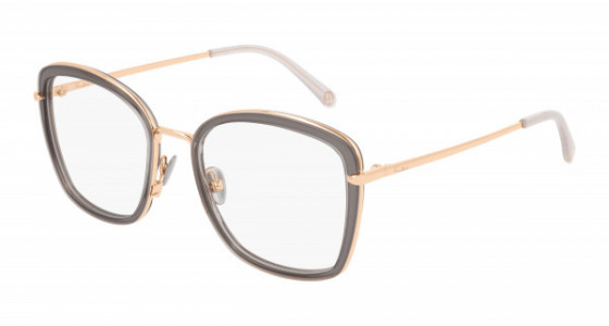 Pomellato PM0085O Eyeglasses, 004 - GREY with GOLD temples and TRANSPARENT lenses