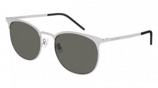 Saint Laurent SL 350 SLIM Sunglasses, 004 - SILVER with GREY lenses
