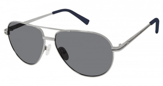 Sperry Top-Sider Billingsgate Sunglasses, C05 SHINY SILVER (SOLID DARK GREY)